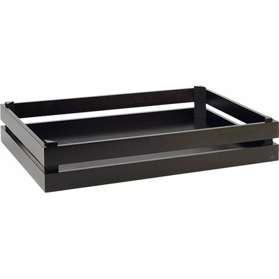 APS Superbox drevená bednička, GN 1/1, čierna, výška: 105 mm, dĺžka: 555 mm