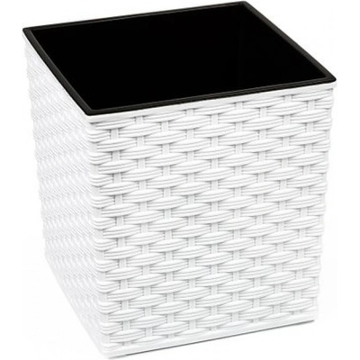 Lamela Květináč Juka 250 x 250 mm ratan bílý