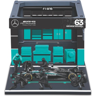 BBURAGO Model auta F1 Pit Pass (Mercedes AMG Petronas F1 W16 1:43