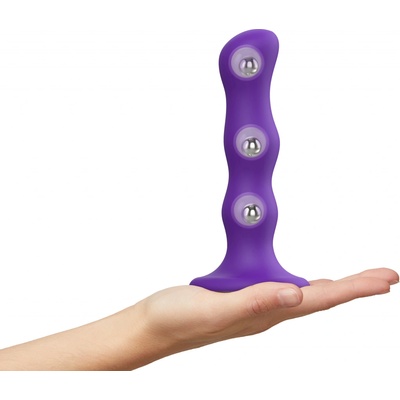 strap-on-me Geisha Balls Dildo with Rotating Balls Purple M