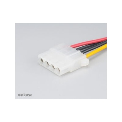 AKASA SATA redukce napájení na 4pin Molex, 15cm, 2ks v balení