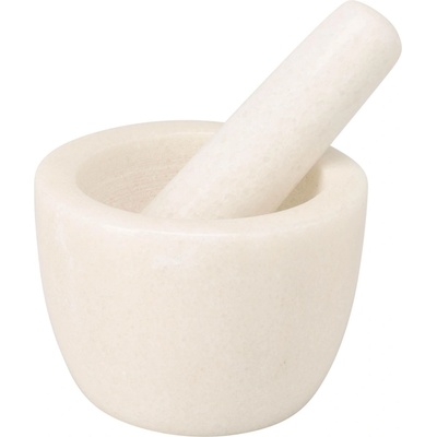 H&L Mramorový hmoždíř s tloučkem 12 cm Bílý,