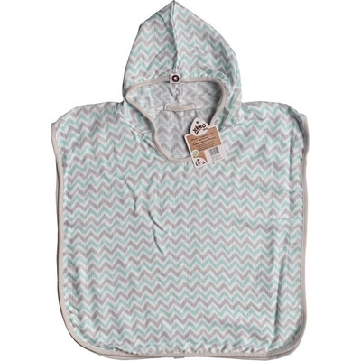 XKKO BMB Scandinavian Chevron Bambusové pončo mint 1