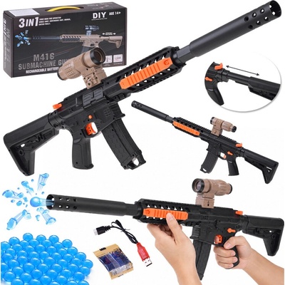 JOKO Gel Blaster M416 puška na gelové kuličky 3v1