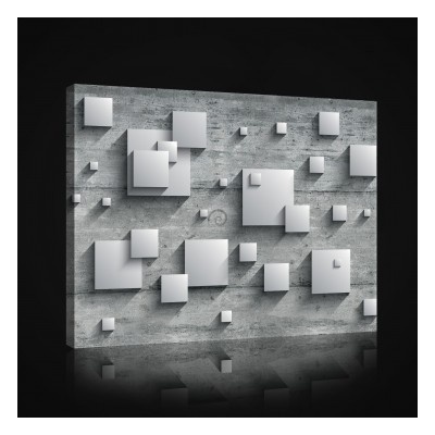 Obraz na plátne obdĺžník - OB0971 - 3D kocky 100cm x 75cm - O1