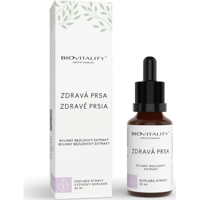 Biovitality Tinktura bezlihová Zdravá prsa kapky 25 ml