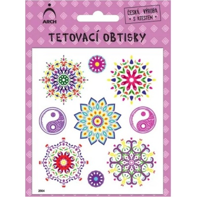 Arch Zlín Dětské tetovací obtisky barevné mandaly