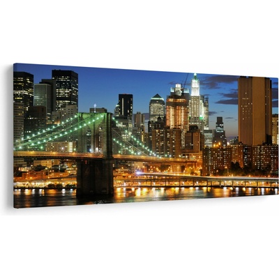 Obraz - Most s New Yorkom, jednodielne 250x125 cm