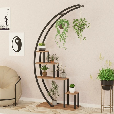 Asir Stojan na kvetiny GARDEN 180 x 85 cm hnedá/čierna AS0823