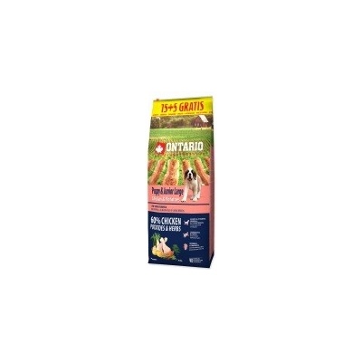Ontario Puppy & Junior Large Chicken & Sweet Potatoes 2 x 20 kg – Hledejceny.cz