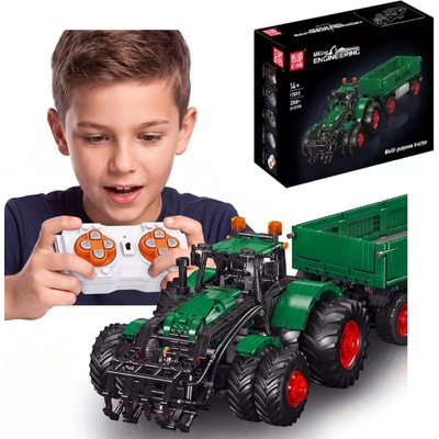 Mould King 17095 Traktor s valníkem a drapákem R/C