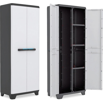 KIS LINEAR UTILITY skriňa 68x39x173cm sivá/čierna
