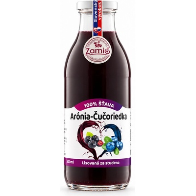 Zamio 100% ovocná šťava Arónia Čučoriedka 500 ml
