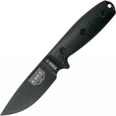 ESEE Knives Model 3 Blade 3D G10 survival knife 3PMB-001 sheath + belt clip 3PMB-0