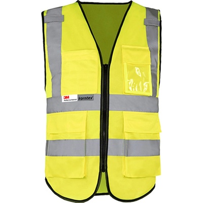 Korntex Munich Multifunkčná reflexná vesta KX030 Signal Yellow