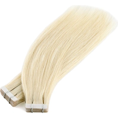 Vlasové PU pásky Tape in na prodlužování vlasů 40cm 60 platina – Hledejceny.cz