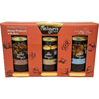 Medová dárková sada "Ořechy v medu" 3 x 120 g, Meligyris