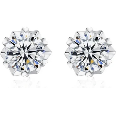 Olivie Strieborné náušnice MOISSANITE 9313