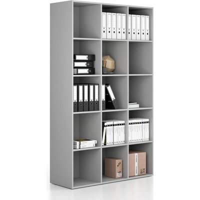 B2B Partner Regál FRAME, vysoký, 3 sloupce, 2162 x 1299 x 450 mm, šedá 6120284