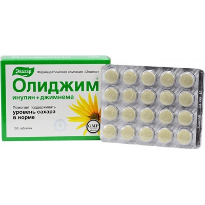 Evalar Olidžim inulín + gymnema 100 tabliet