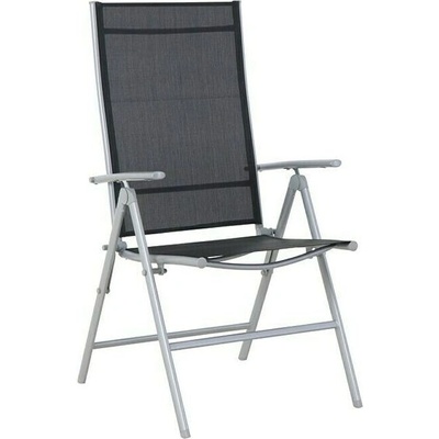 Sunfun Amy Zahradní křeslo polohovací, 62 x 57 x 106 cm, ocel, textil, antracit, stříbrná FDS50093 – Hledejceny.cz
