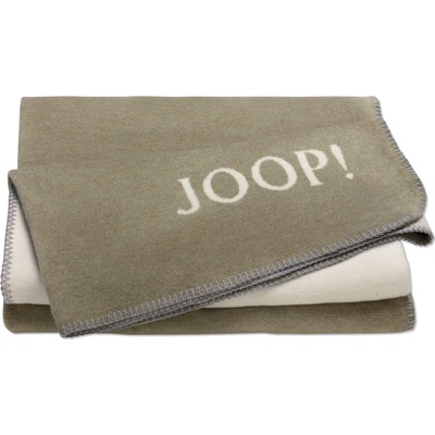 Biederlack JOOP! Melange Doubleface Oliv-Natur pléd 150x200