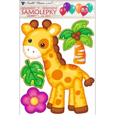 Room Decor 10271 Dětská samolepicí 3D dekorace na stěnu žirafa ( 35 x 27 cm ) – Hledejceny.cz
