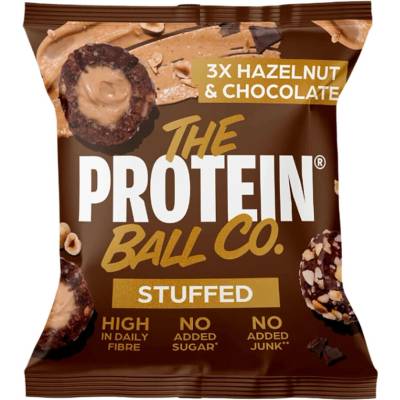 The Protein Ball Co PROTEIN plněné kuličky Lískový oříšek a čokoláda 3 x 12 g