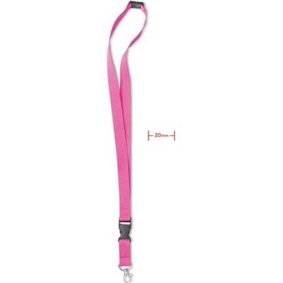 Snúrka na krk s kovovou karabínou fuchsia P286.057 20 mm