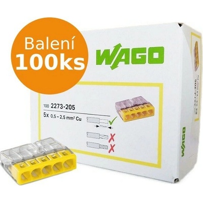 WAGO 5x2,5mm MINI 2273-205