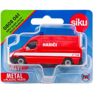 Siku Auto hasiči dodávka červená CZ model kov 0808