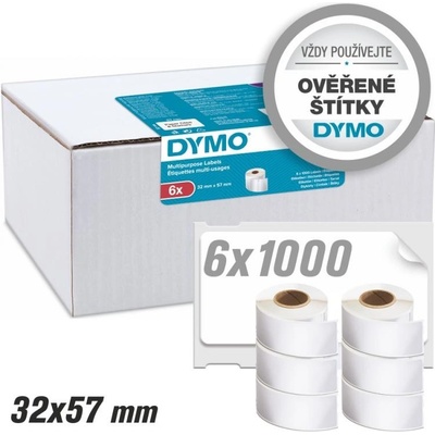 Štítky Dymo LW Standard - nepermanentní, 32x57 (6x1000ks) PROMO