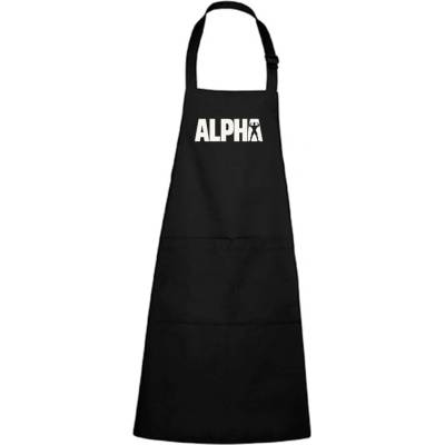Dobrý Triko Zástěra s potiskem Alpha Černá