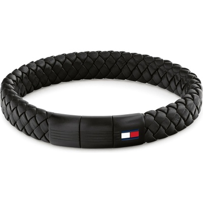 Tommy Hilfiger Pletený kožený náramek s ocelovým zapínáním 2790662