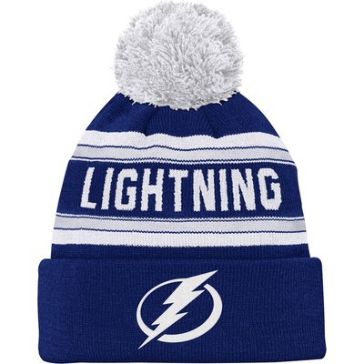 OUTERSTUFF Dětská Zimní Čepice Tampa Bay Lightning Jacquard Cuffed Knit With Pom