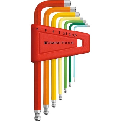 PB Swiss Tools Zástrčné klíče imbus 1,5 ÷ 6 mm s kul.hlavou Sada 7 dílů PB 212.H-6 RB