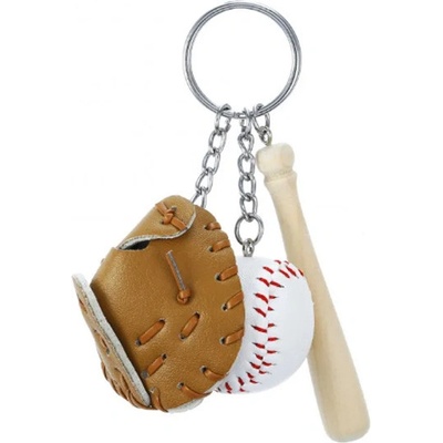 Přívěsek na klíče Baseball Brown