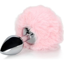 Ouch! Bunny Tail with Metal Butt Plug Pink