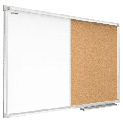 Allboards korková a magnetická tabule v hliníkovém rámu 90 x 60 cm,CO96