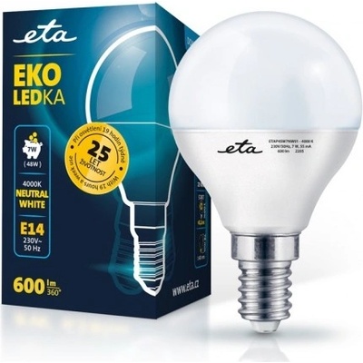 ETA EKO LEDka mini globe 7W, E14, neutrální bílá