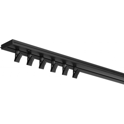 Dekodum Stropní kolejnice z PVC jednořadá černá 320 cm na háčky