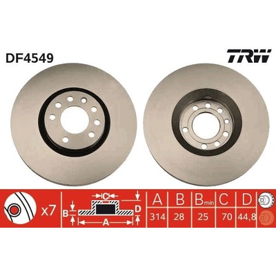 Brzdový kotúč TRW DF4549