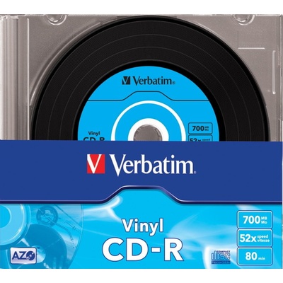 Verbatim CD-R 700MB 52x, AZO, printable, slimbox, 10ks (43426)