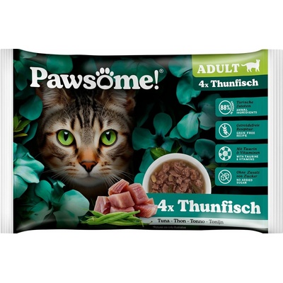 Pawsome! Adult s tuniakem mäsom 4 x 85 g