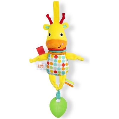 Bright Starts hračka s melódiou na C krúžku Pull Play & Boogie žirafa 14x6x40 žltá