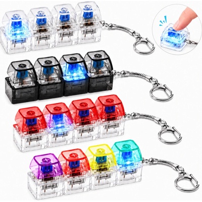 Přívěsek na klíče Svítící klávesnicový fidget na klíče LED Keychain Keyboard