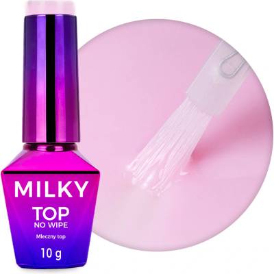 Molly Nails Milky Top No Wipe Milky Blush mliečny ružový top 10 g