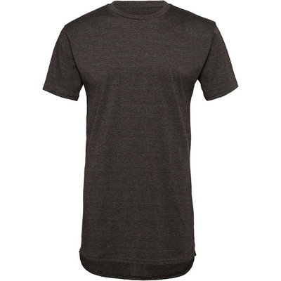 BELLA+CANVAS Pánské prodloužené tričko Dark Grey Heather