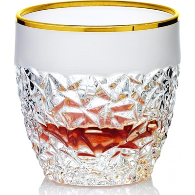 Bohemia Jihlava zlatem dekorované sklenice na whisky Nicolette 350 ml