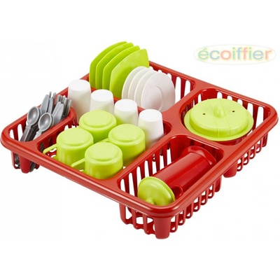 Ecoiffier 100% Chef nádobí nastavené v odkapávací mřížce